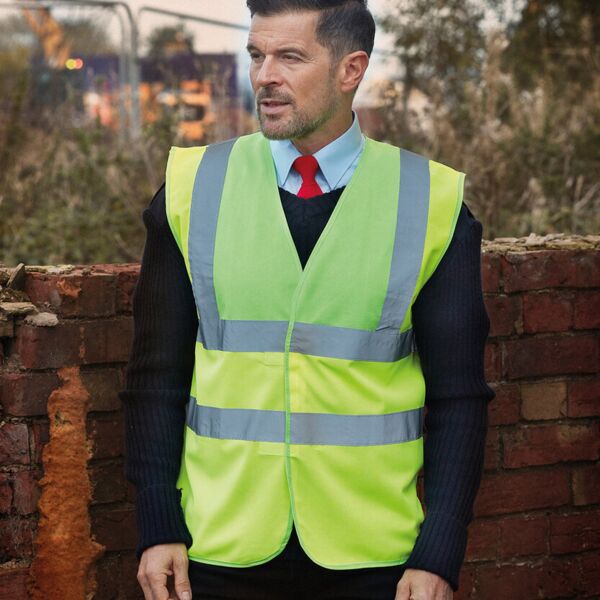HIVIS 2 band and braces waistcoat (HVW100). Thumbnail