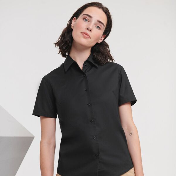 WOMENS short sleeve Oxford shirt Thumbnail